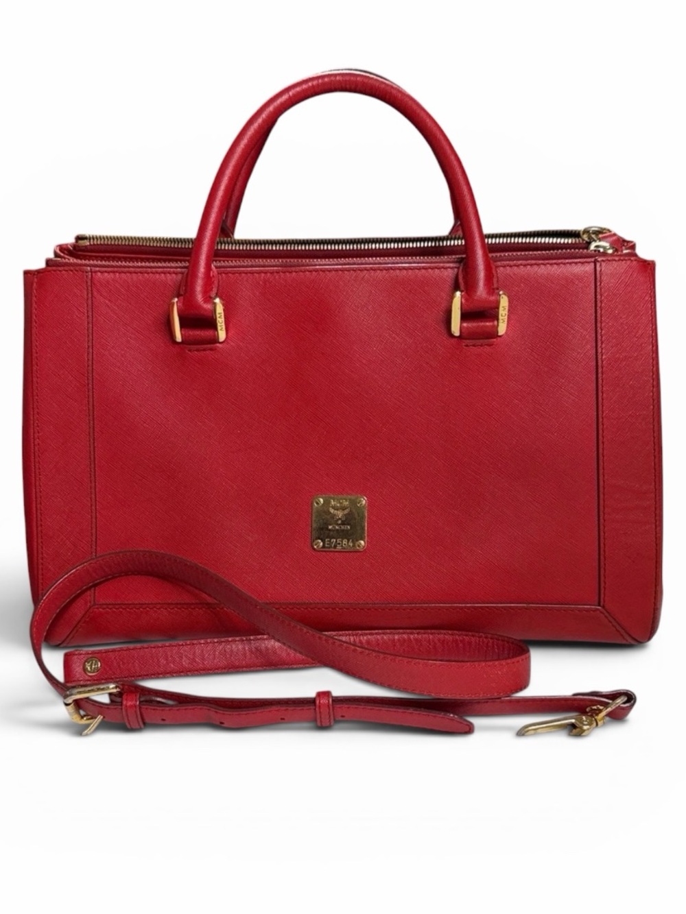 MCM 2 way tote bag with strap